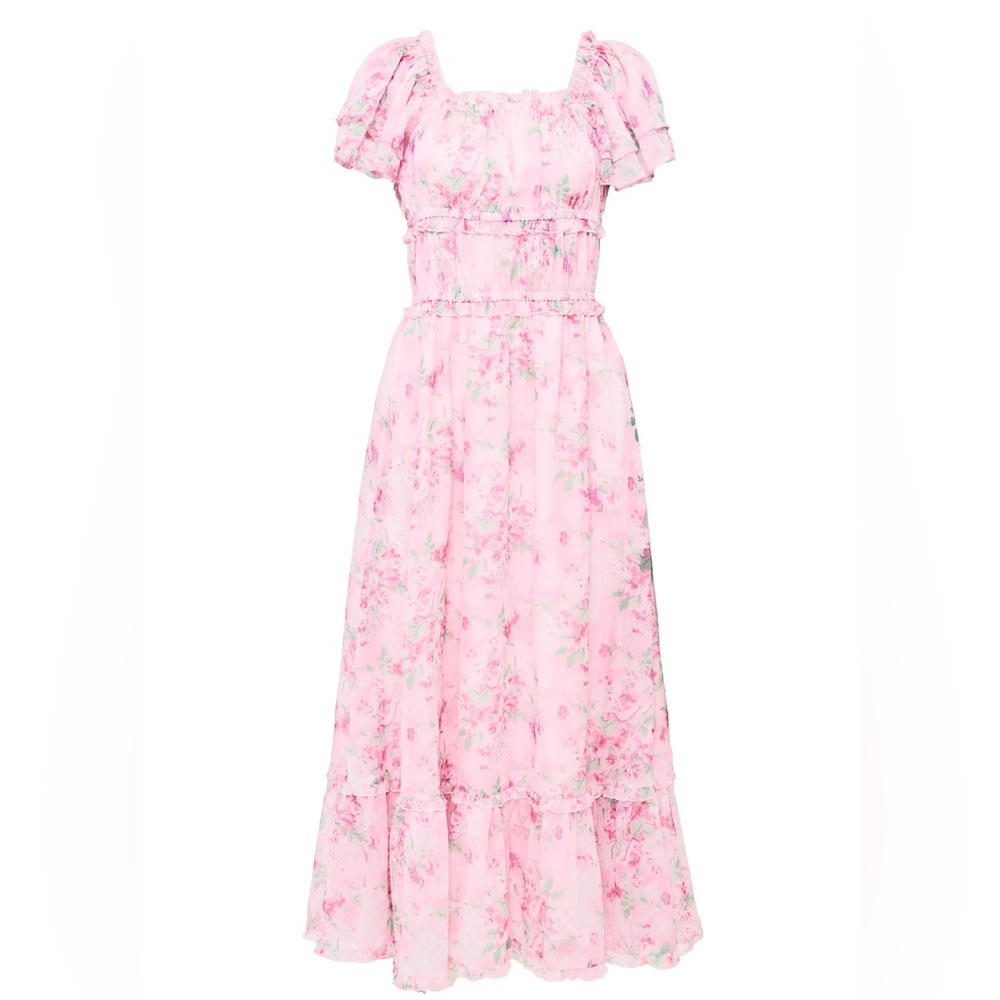 Ivy City JULIANA MIDI DRESS IN ROSE TRANCE NWT Womens Size Small